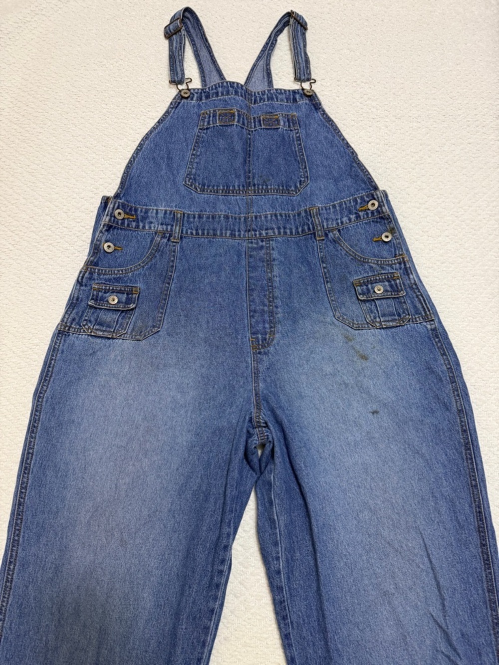 Vintage 90s Carolina Blues Denim Overalls Y2K Carpenter Women’s XL